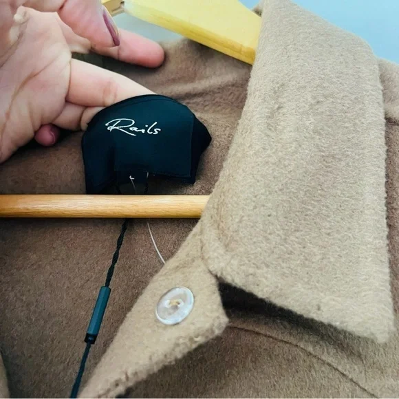 Rails Easton Camel Brown Wool Jacket Size Large New With Tags - Picture 6 of 7